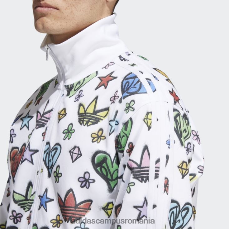 adidas campus romania Top de sport cu monogramă albă Jeremy Scott Firebird (neutru de gen) unisex alb J266N26551