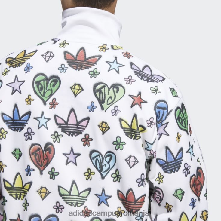adidas campus romania Top de sport cu monogramă albă Jeremy Scott Firebird (neutru de gen) unisex alb J266N26551