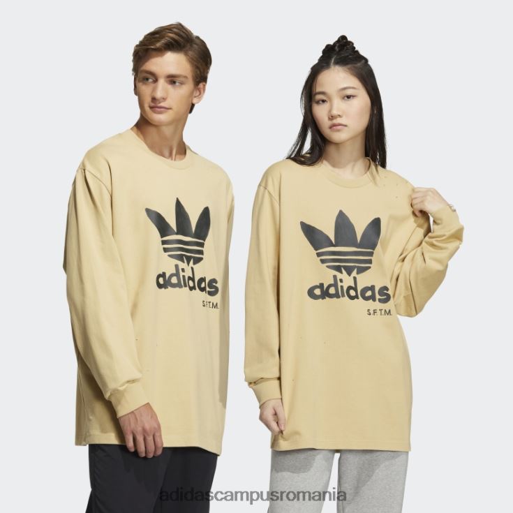 adidas campus romania cântec bej neclar pentru tricou adidas cu mânecă lungă unisex bej cețos J266N21089