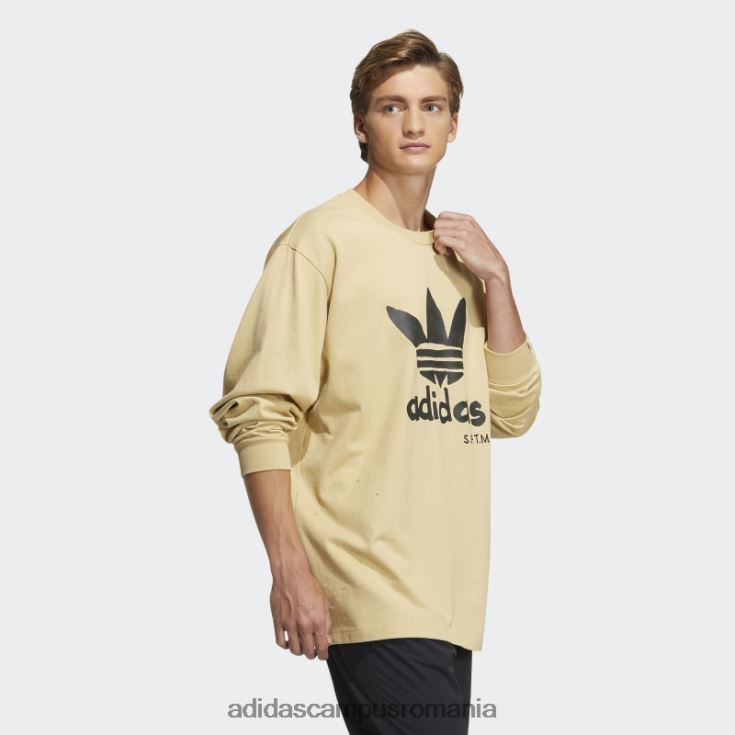 adidas campus romania cântec bej neclar pentru tricou adidas cu mânecă lungă unisex bej cețos J266N21089