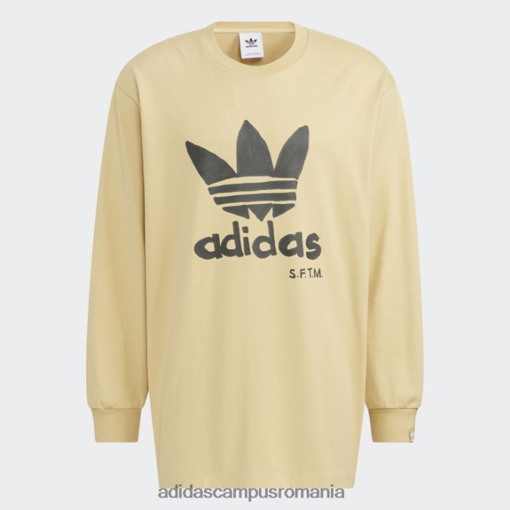 adidas campus romania cântec bej neclar pentru tricou adidas cu mânecă lungă unisex bej cețos J266N21089