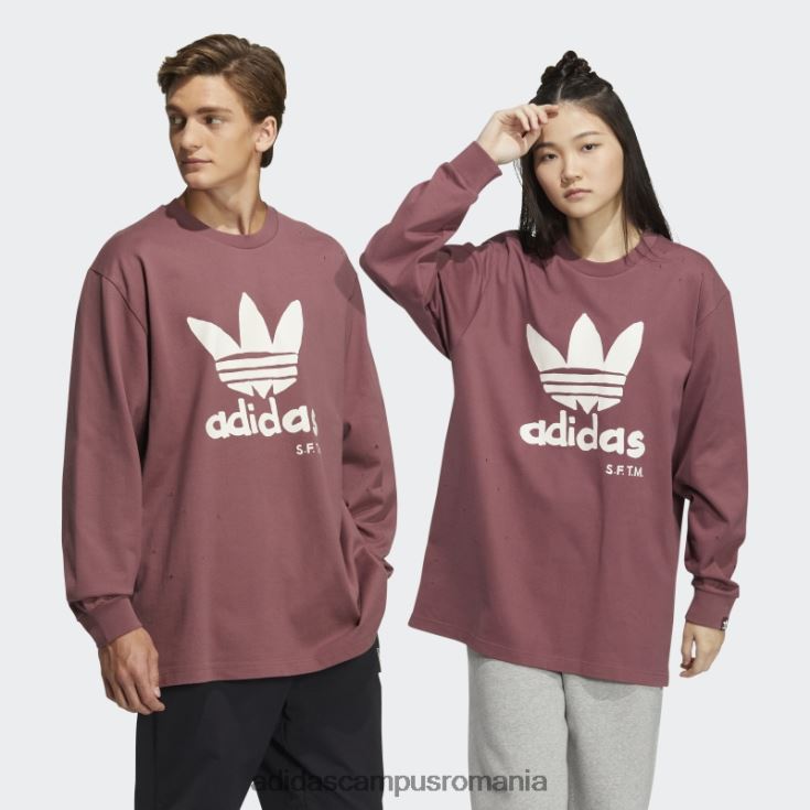 adidas campus romania cântec de burgundă pentru tricou cu mânecă lungă unisex Burgundia J266N21079