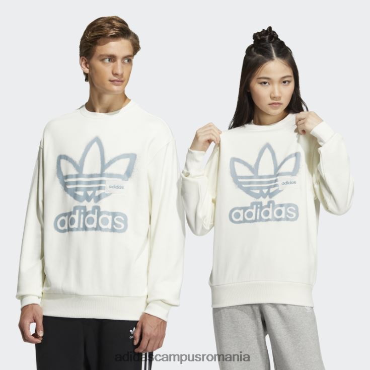 adidas campus romania hanorac alb adicolor crew adidas unisex alb J266N21509