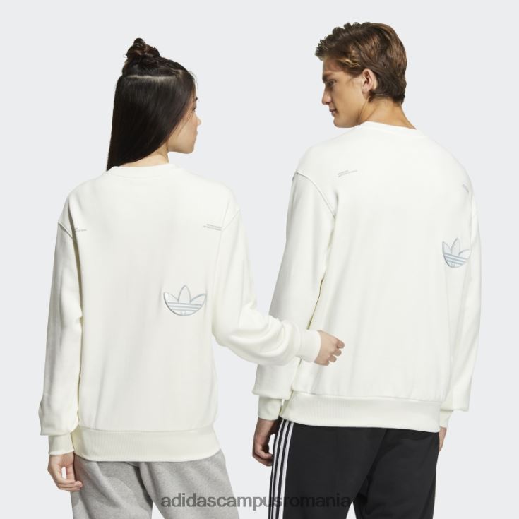adidas campus romania hanorac alb adicolor crew adidas unisex alb J266N21509