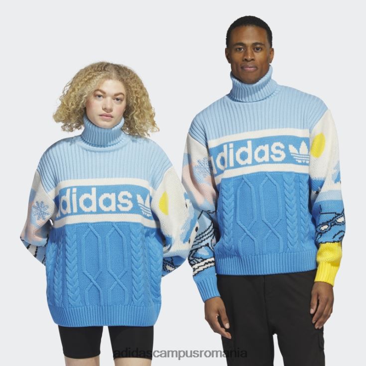 adidas campus romania hanorac alb de craciun (gen neutru) adidas unisex alb/multicolor J266N213665