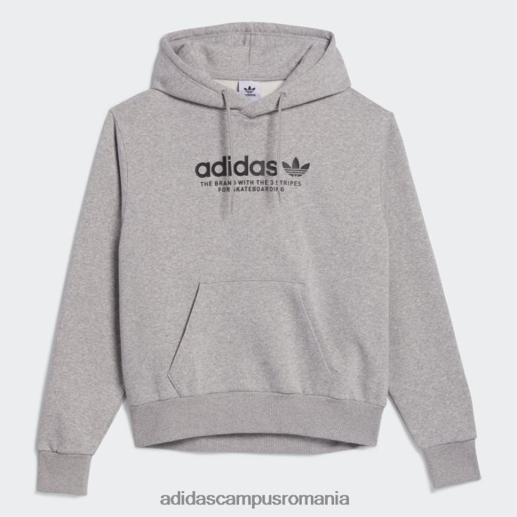 adidas campus romania hanorac cu logo skateboarding 4.0 gri mediu (neutru de gen) unisex gri mediu/negru J266N21295