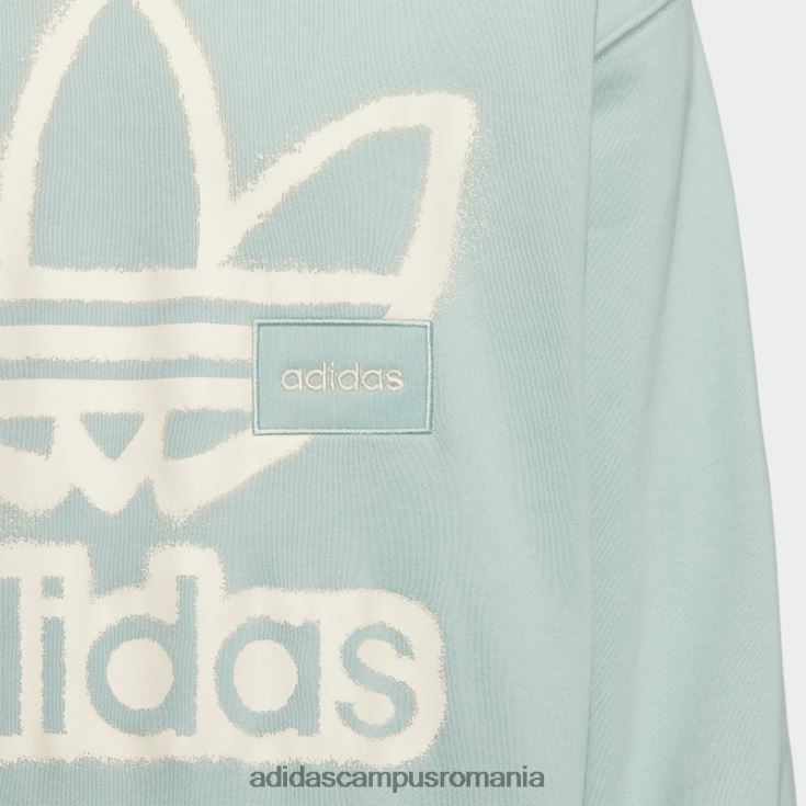 adidas campus romania hazy green adicolor crew hanorac unisex verde cețos J266N21486