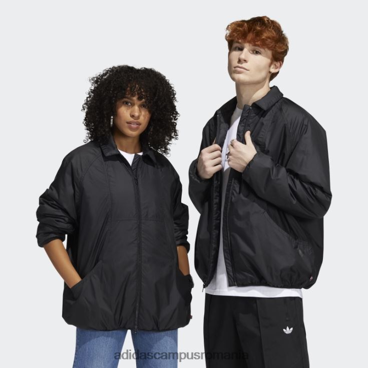adidas campus romania jachetă neagră izolată pentru antrenor (neutru de gen) unisex negru J266N215262