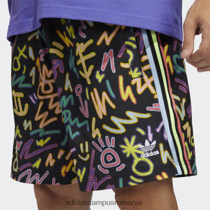adidas campus romania love unites pantaloni scurți țesuți cu imprimeu doodle (gen neutru) multicolor unisex multicolor J266N21682