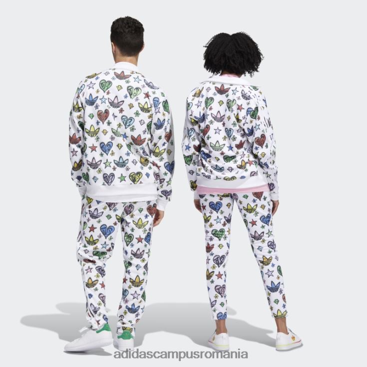 adidas campus romania pantaloni de sport alb jeremy scott monogram firebird (neutru de gen) adidas unisex alb J266N26717