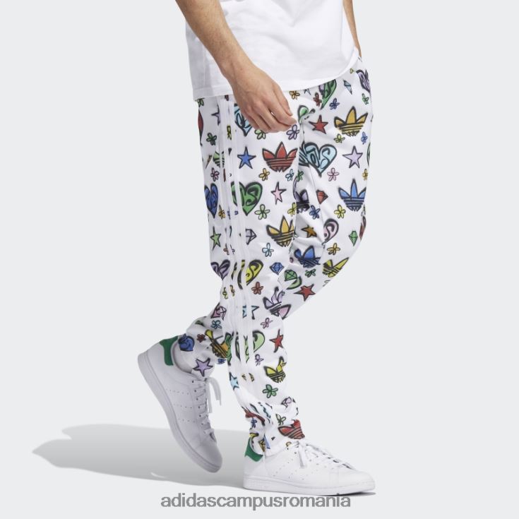 adidas campus romania pantaloni de sport alb jeremy scott monogram firebird (neutru de gen) adidas unisex alb J266N26717