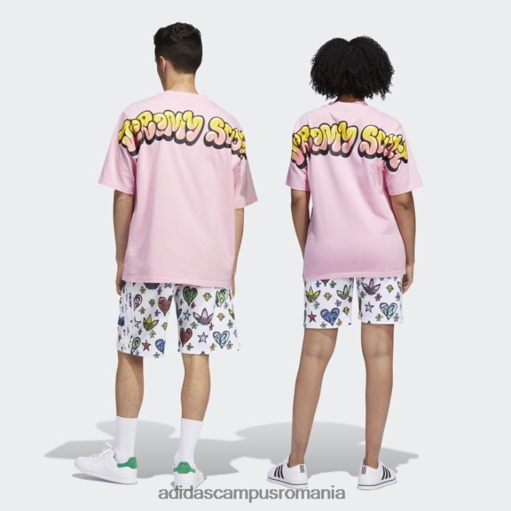 adidas campus romania pantaloni scurți albi cu monogramă Jeremy Scott (neutru de gen) unisex alb J266N26574