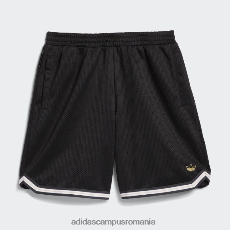 adidas campus romania pantaloni scurți de baschet tyshawn (neutru de gen) negri unisex negru/alb/aur mat J266N27063