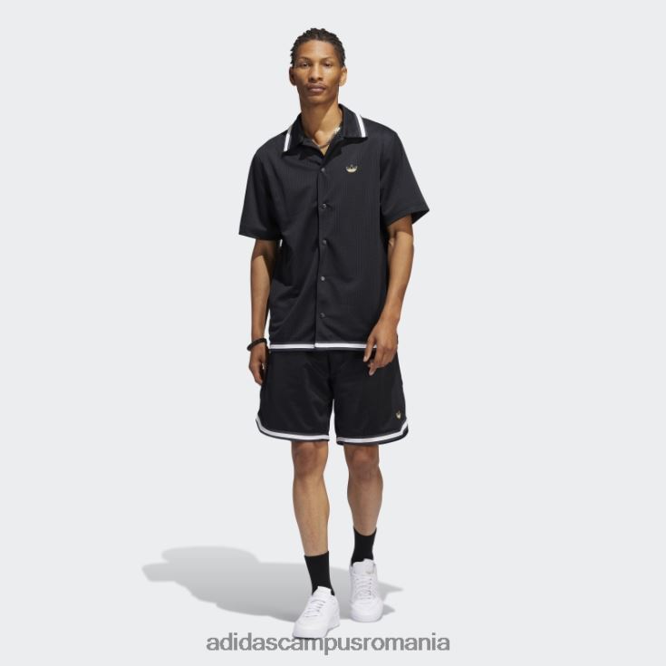 adidas campus romania pantaloni scurți de baschet tyshawn (neutru de gen) negri unisex negru/alb/aur mat J266N27063