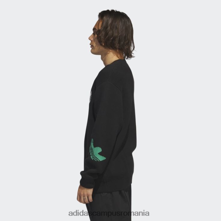 adidas campus romania pulover negru din tricot shmoofoil (neutru de gen) unisex negru/multicolor J266N26107