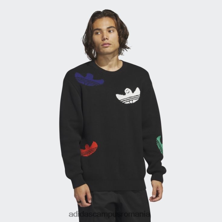 adidas campus romania pulover negru din tricot shmoofoil (neutru de gen) unisex negru/multicolor J266N26107