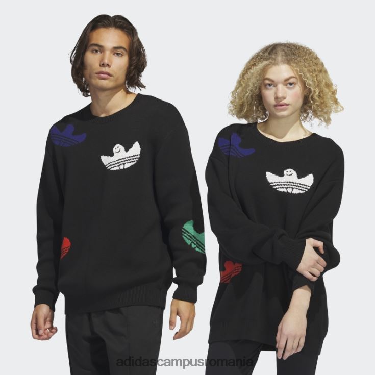 adidas campus romania pulover tricot shmoofoil (neutru de gen) negru unisex negru/multicolor J266N21004
