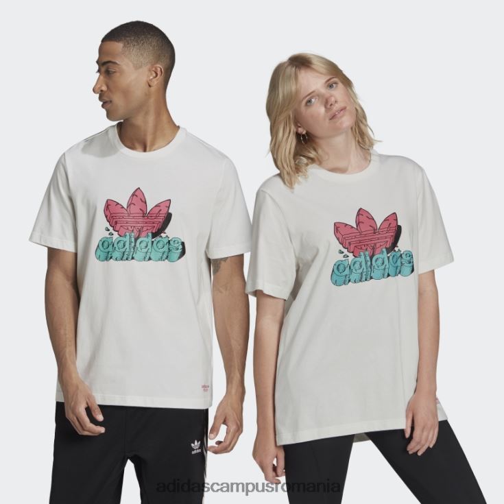 adidas campus romania tricou amuzant dino (gen neutru) alb unisex alb J266N26920