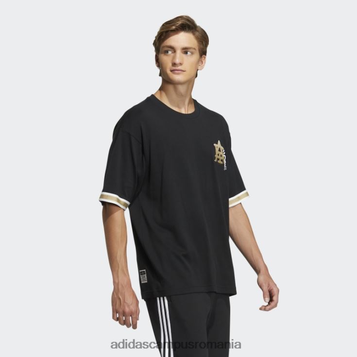 adidas campus romania tricou cu ecuson colegial modern negru adidas unisex negru J266N21524