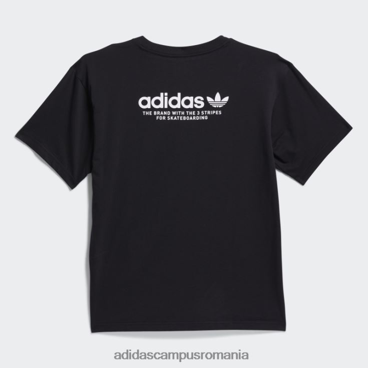 adidas campus romania tricou negru cu logo skateboarding 4.0 (neutru de gen) unisex alb negru J266N21691