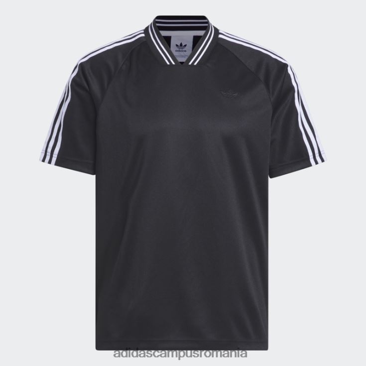 adidas campus romania tricou negru cu oase de pește (fără sex) unisex alb negru J266N25771