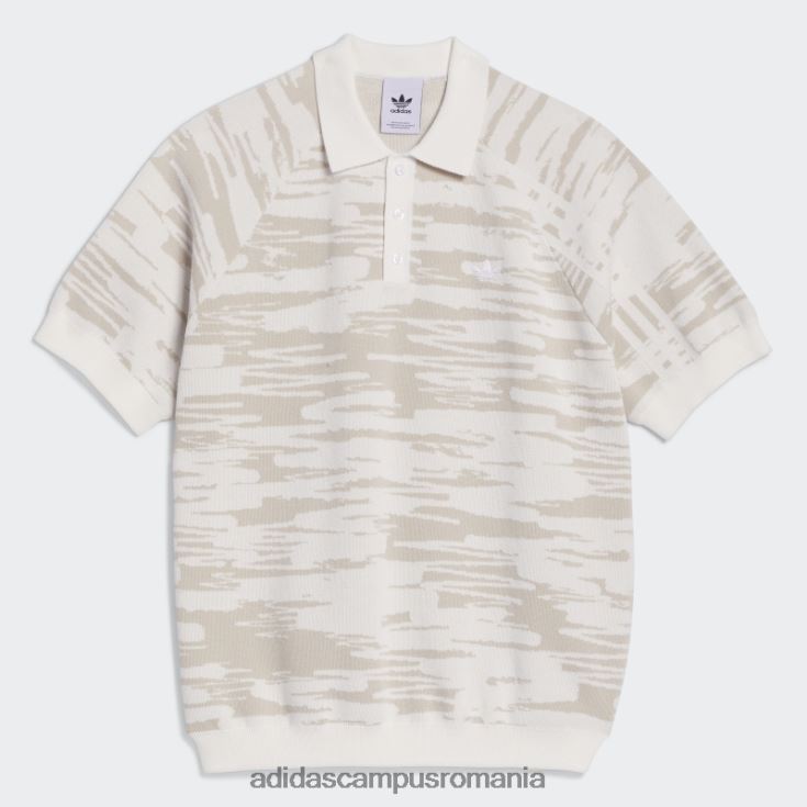 adidas campus romania tricou polo alb nora tricotat (gen neutru) adidas unisex alb/beatitudine J266N25373