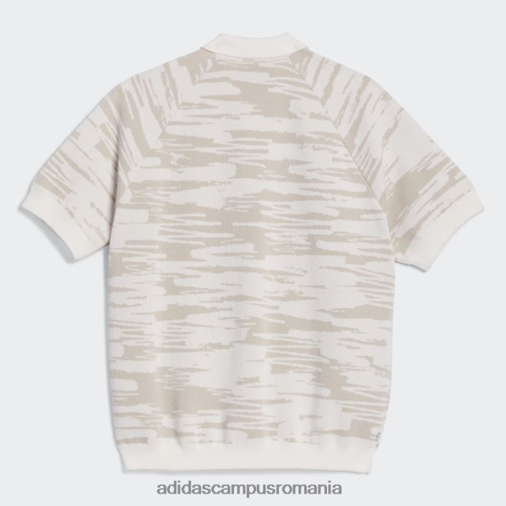 adidas campus romania tricou polo alb nora tricotat (gen neutru) adidas unisex alb/beatitudine J266N25373