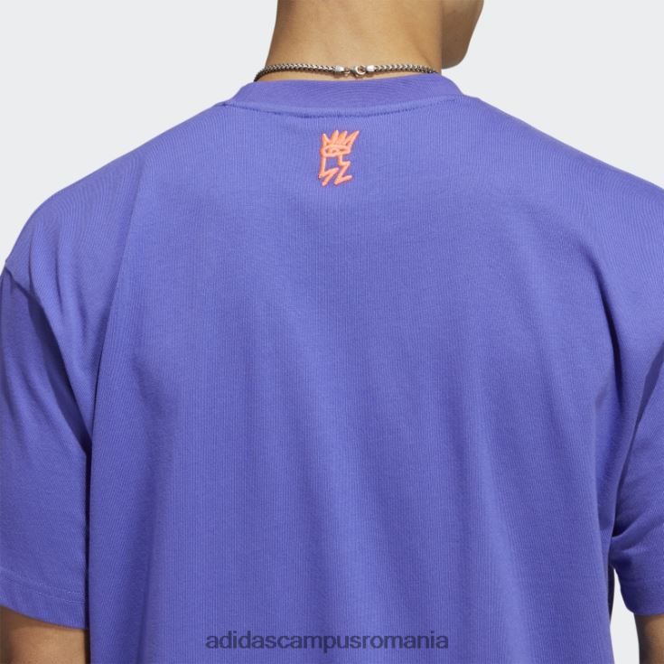 adidas campus romania tricou purple love unites trefoil (neutru de gen) unisex violet/multicolor J266N214896