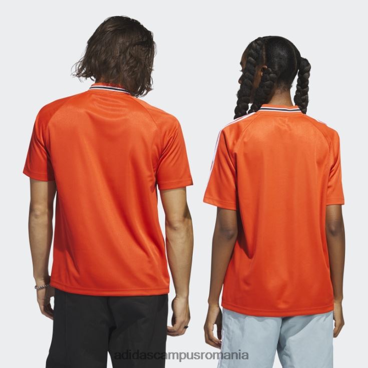 adidas campus romania tricou roșu cu țesătură de pește (fără sex) unisex roșu/alb/negru J266N25770