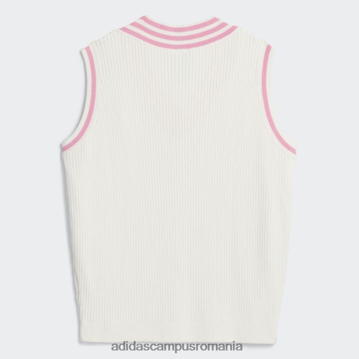 adidas campus romania vesta pulover albă maxallure (neutru de gen) unisex alb/roz J266N21594