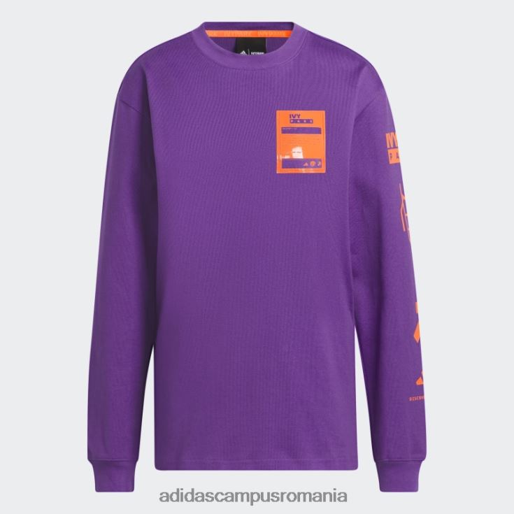 adidas campus romania tricou grafic violet cu mânecă lungă (toate genurile) adidas unisex Violet J266N213713