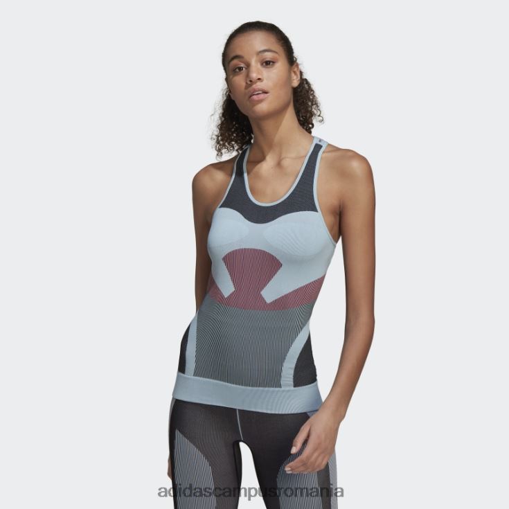 adidas campus romania Arctic blue by stella mccartney truestrength yoga tricot maiou unisex albastru arctic/negru/roz J266N22651