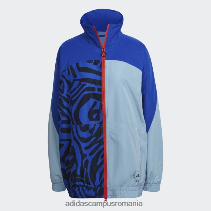 adidas campus romania albastru arctic fierbinte de stella mccartney culoare blocată top de pistă unisex albastru arctic/albastru îndrăzneț J266N22610