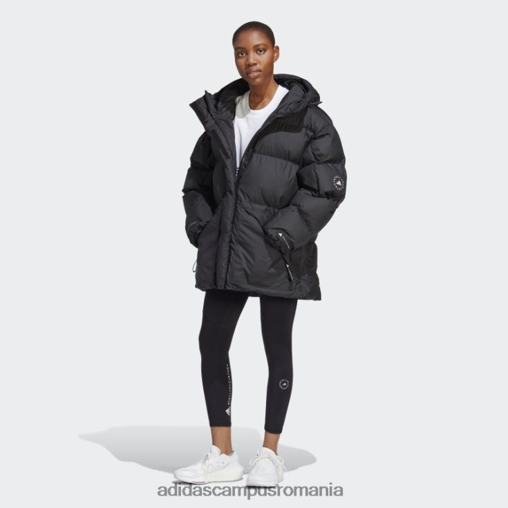 adidas campus romania black hot by stella mccartney jachetă de iarnă căptușită de lungime medie unisex negru J266N213292