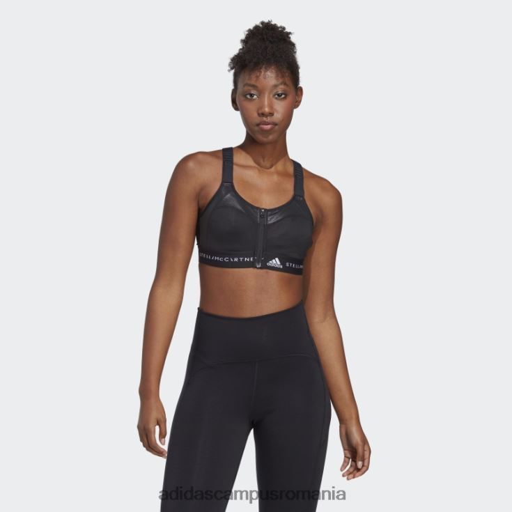 adidas campus romania black hot by stella mccartney sutien sport cu susținere înaltă post-mastectomie truestrength unisex alb negru J266N217120