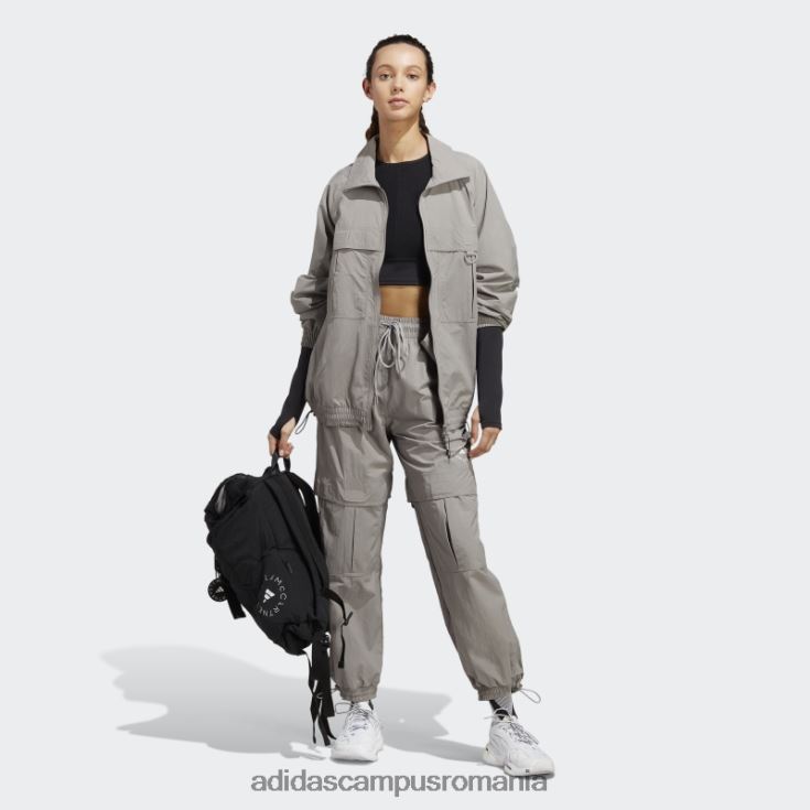 adidas campus romania by Stella Mccartney Truecasuals, pantaloni de trening țesut solid, gri porumbel unisex gri porumbel J266N216684