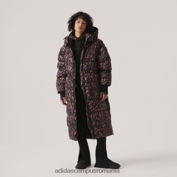 adidas campus romania by stella mccartney jachetă lungă de iarnă căptușită negru fierbinte unisex negru/pământ J266N216948