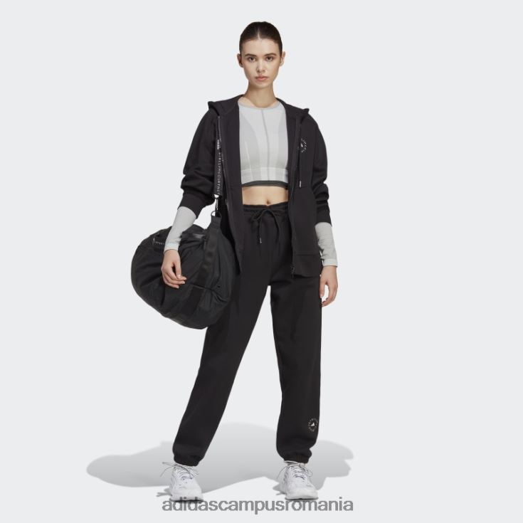 adidas campus romania by stella mccartney pantaloni de trening transpirație negru unisex alb negru J266N216863