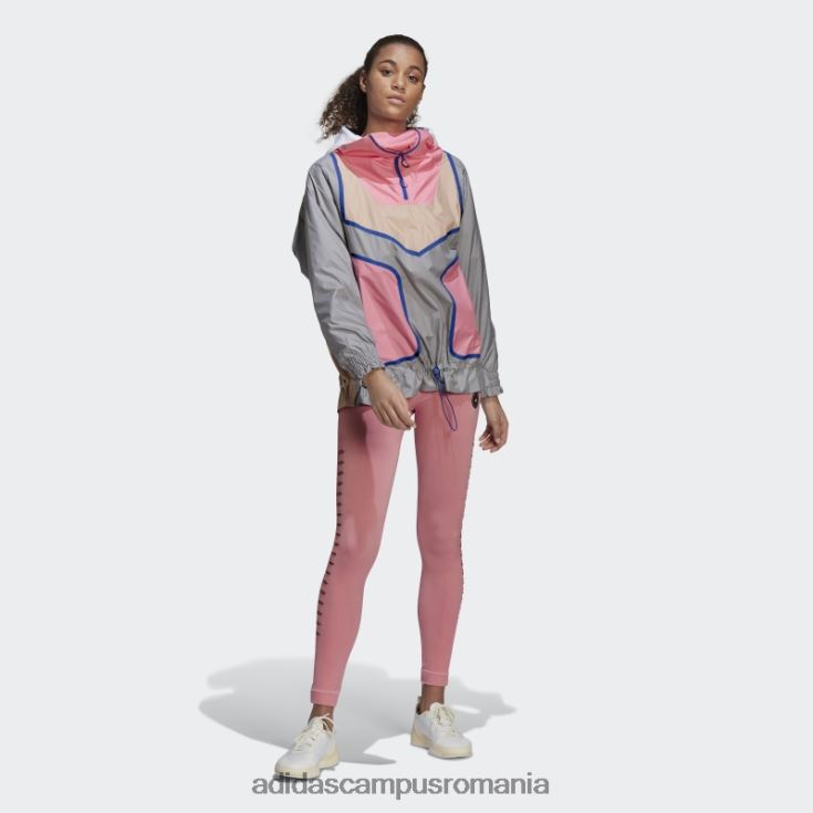 adidas campus romania by stella mccartney sportswear jachetă cu jumătate de fermoar fashion onix light unisex onix deschis/frasin perlat/roz J266N224048