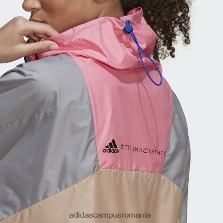 adidas campus romania by stella mccartney sportswear jachetă cu jumătate de fermoar fashion onix light unisex onix deschis/frasin perlat/roz J266N224048