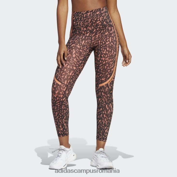 adidas campus romania colanți de antrenament negri de stella mccartney truepace cu imprimeu fierbinte unisex negru/pământ J266N216971