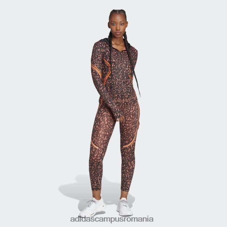adidas campus romania colanți de antrenament negri de stella mccartney truepace cu imprimeu fierbinte unisex negru/pământ J266N216971