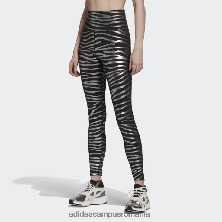 adidas campus romania colanti negri de stella mccartney antrenament cu imprimeu metalic fashion unisex negru argintiu J266N22617