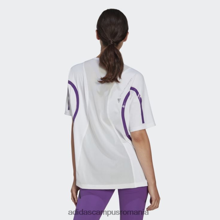 adidas campus romania de Stella Mccartney Truepace alergare tricou largi fashion white unisex alb/violet J266N22439