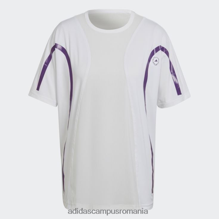 adidas campus romania de Stella Mccartney Truepace alergare tricou largi fashion white unisex alb/violet J266N22439