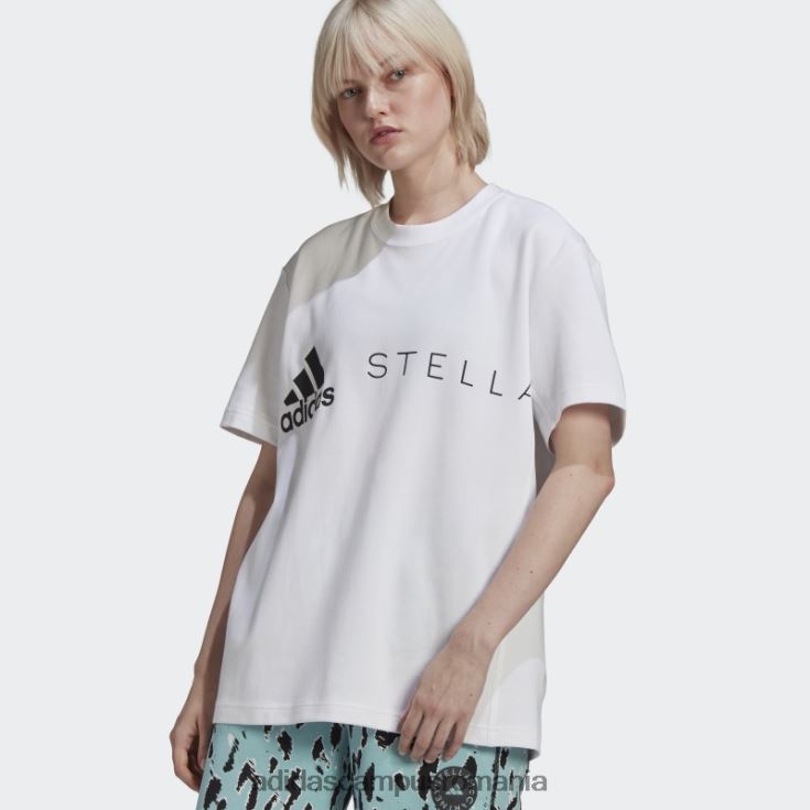 adidas campus romania de stella alb mccartney logo tricou fierbinte unisex alb J266N22324