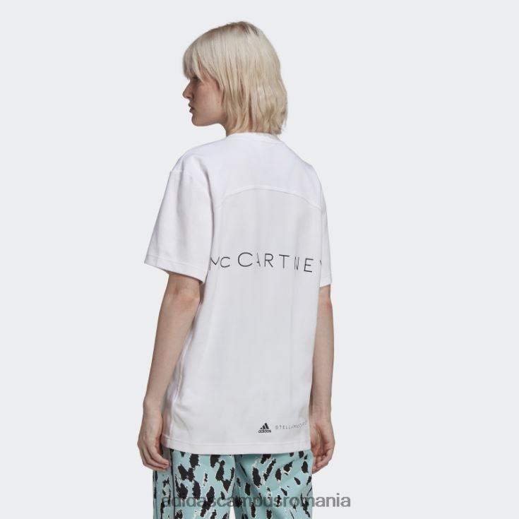 adidas campus romania de stella alb mccartney logo tricou fierbinte unisex alb J266N22324