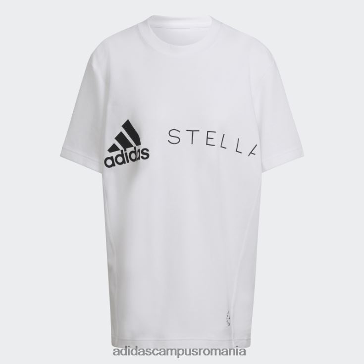 adidas campus romania de stella alb mccartney logo tricou fierbinte unisex alb J266N22324