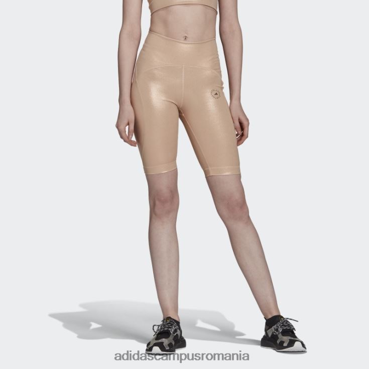adidas campus romania de stella mccartney colanți strălucitori pentru ciclism cupru metalic fashion unisex cupru metalic/pulbere moale J266N22442