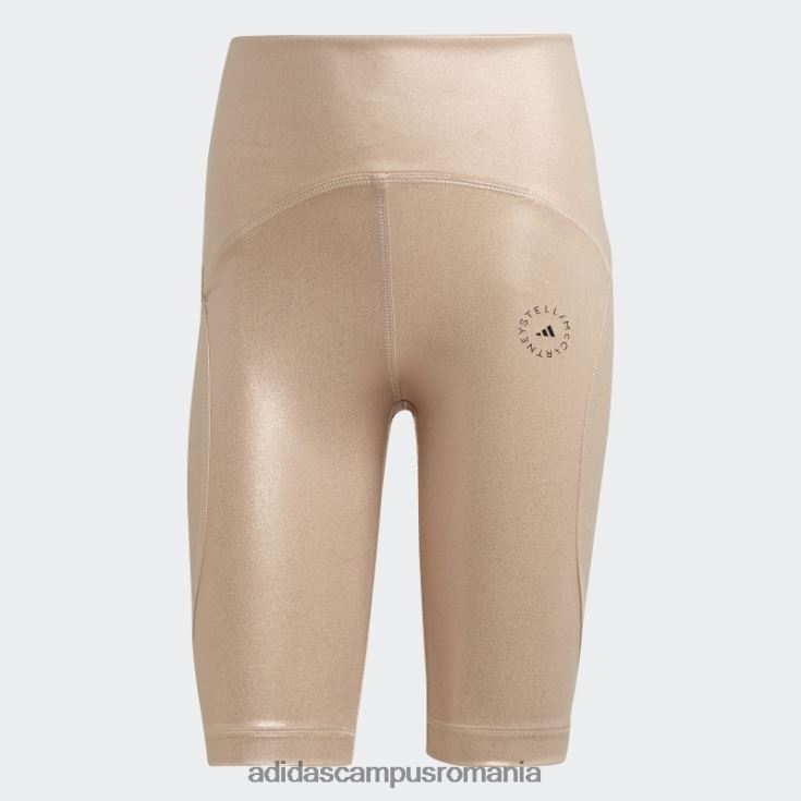adidas campus romania de stella mccartney colanți strălucitori pentru ciclism cupru metalic fashion unisex cupru metalic/pulbere moale J266N22442